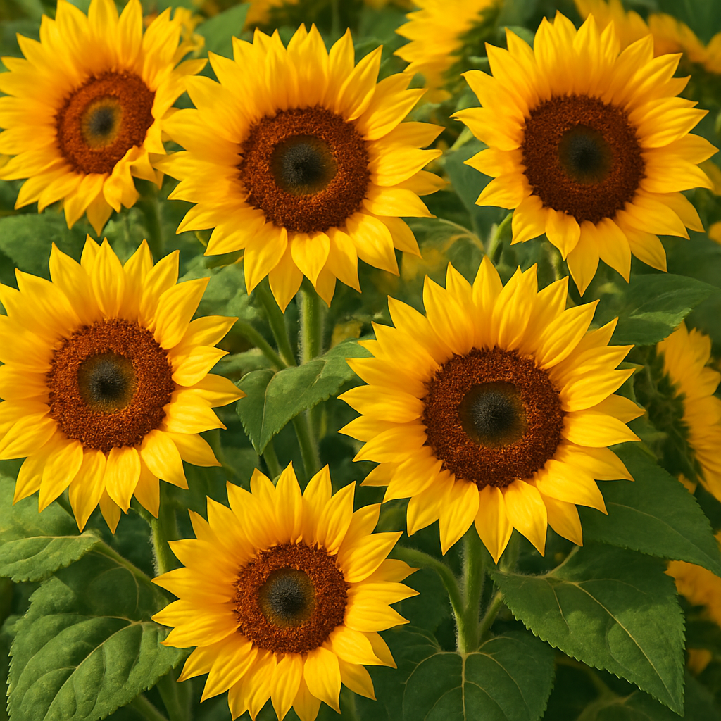 A vibrant arrangement of sunflowers